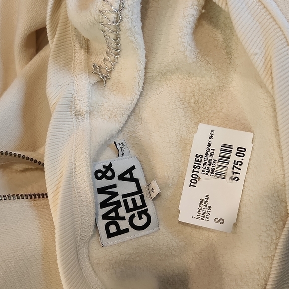 Pam & Gela NWT Cream Sweatshirt - Picture 7 of 7